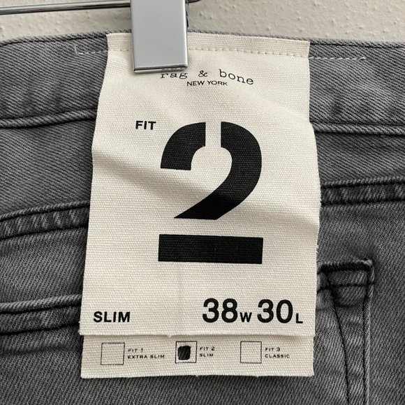 Rag & Bone Fit 2 Slim Jean Size 38x30 - Picture 4 of 9